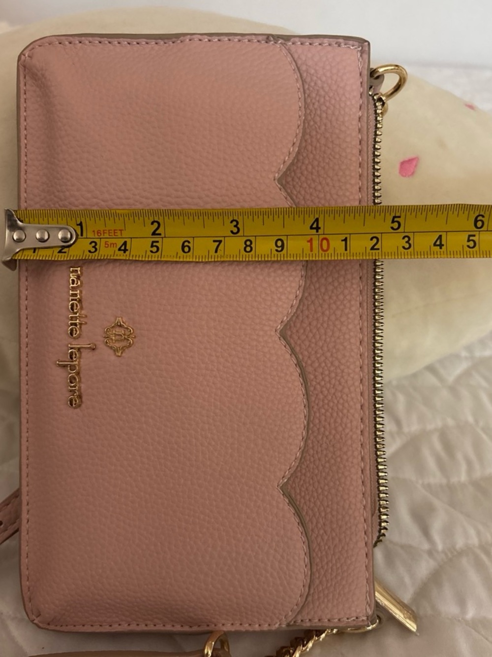 Nanette Lepore Blush Pink Scallop Edge Crossbody NWOT - Picture 7 of 8